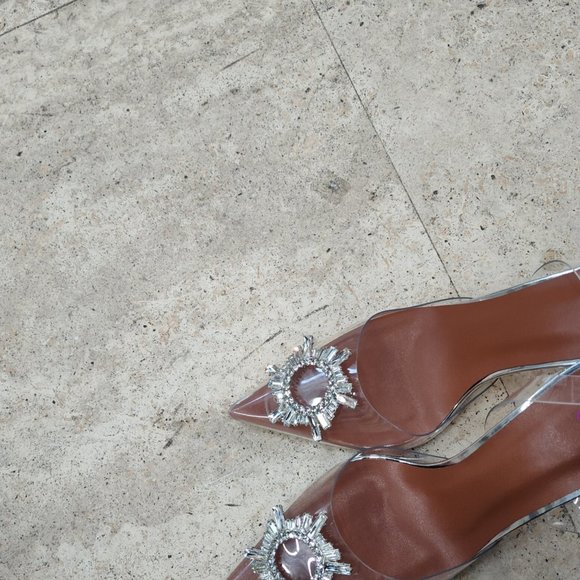 CLEAR CRYSTAL  SLINGBACK PUMPS - Picture 3 of 6